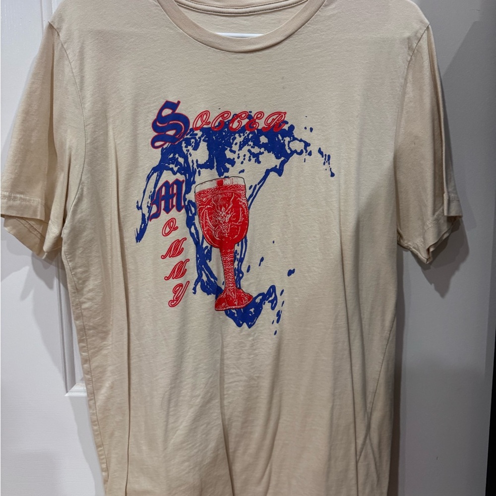 Soccer mommy Graphic Beige T-Shirt